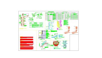 Dry wall and wood stair ect section dwg. 
