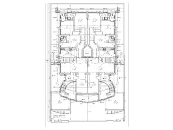 Duplex Type Villa Triple Story Ground Floor Plan .dwg_1