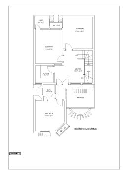 Duplex Villa House Design First Floor Plan .dwg_2