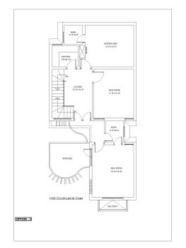 Duplex Villa House Design First Floor Plan .dwg_3