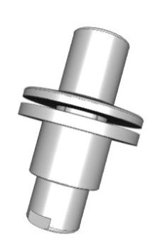 Fixed plug with round flange Autocad 3d file