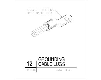 ELECTRIC GROUNDING CABLE LUGS 012