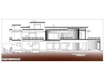 Ellipse Shaped 3 BHK Villa House Design Elevation .dwg_3