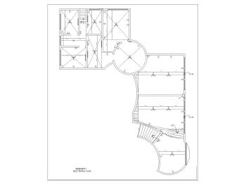Ellipse Shaped Villa Design Basement Electrical Plan .dwg