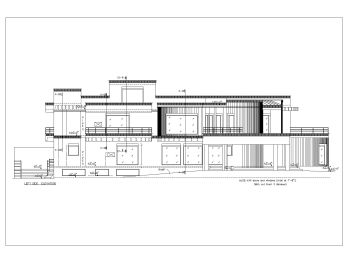 Ellipse Shaped Villa Design Elevation .dwg_3