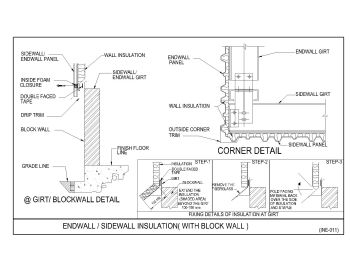 End Wall & Side Wall Insulation with Block Wall Details .dwg