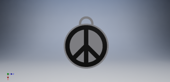 Peace keychain STL