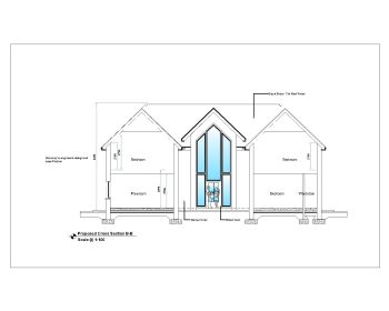 European Style Smart House Design Section Plan . dwg-B