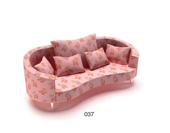 Sofá rosa redondo skp