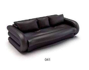 Black leather sofa skp