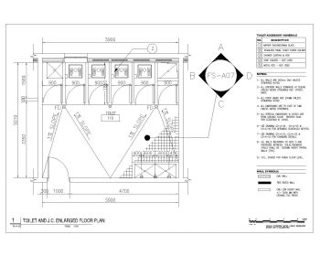 FIRE STATION_TOILET AND ENLARGED FLOOR PLAN