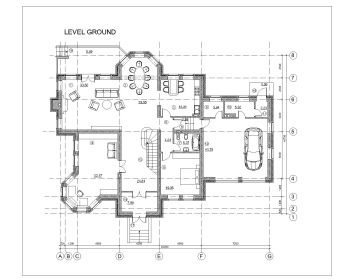Family Truss Roof House Design Ground Floor Plan .dwg
