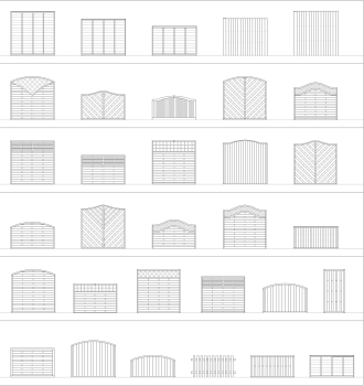 Fence Panels CAD-Sammlung DWG