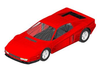 Revit Family 3d Car Ferrari Testarossa 