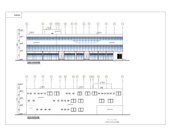 Fire Safety Drawings for Commercial Building Front & Rear Elevations  .dwg