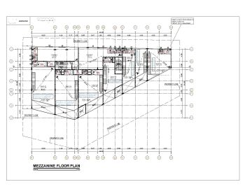 Fire Safety Drawings for Commercial Building Mezzanine Floor Plan .dwg