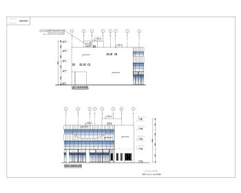 Fire Safety Drawings for Commercial Building Right & Left Elevations  .dwg