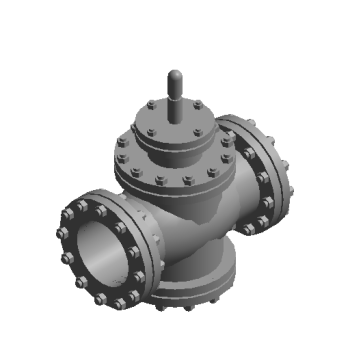 Flanged pressure reducing valve revit family