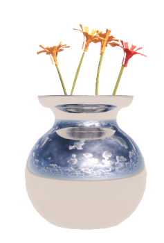 Flowers inox vase revit family