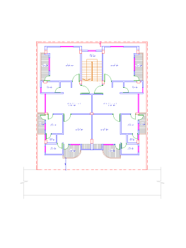 Casa de cuatro habitaciones Plan arquitectónico dibujo .dwg
