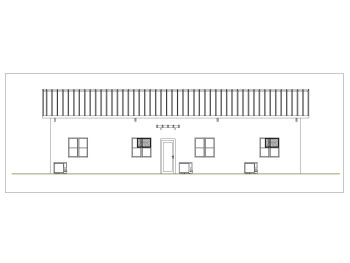 French Architectural Concept Duplex House Type-1 Elevation .dwg_3