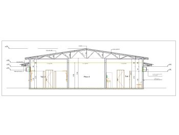 French Architectural Concept Duplex House Type-2 Section AA .dwg