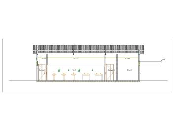 French Architectural Concept Duplex House Type-2 Section BB .dwg