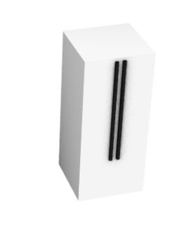 modern designed fridge with a double door 3d model .3dm format