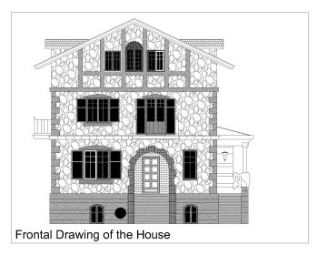 Frontal Drawing of the House .dwg