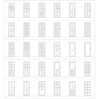 Front doors CAD collection dwg
