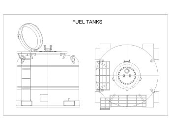 Fuel Tank with Metal or Steel .dwg