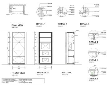 Full Height Wooden Cabinets .dwg
