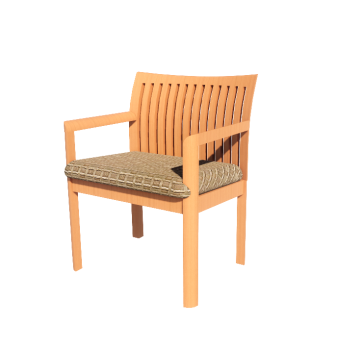 Wooden armchair with cushion revit model