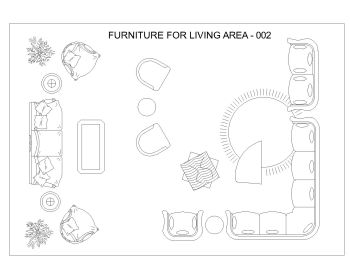 Furniture for Living Area .dwg_2