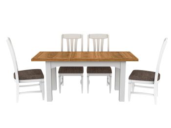 長方形の延長テーブルと4つの椅子3DS MaxおよびFBXモデル