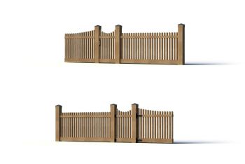 Modern Wood Fence 08