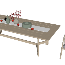 Table de jardin avec fruits skp
