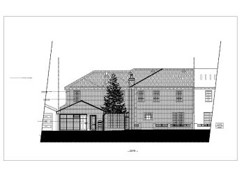 German Style Double Story House Elevations .dwg_1