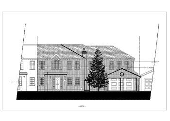 German Style Double Story House Elevations .dwg_2