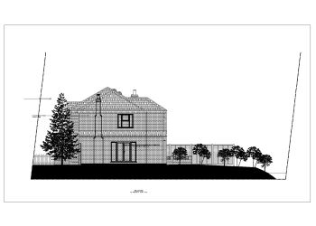German Style Double Story House Elevations .dwg_3