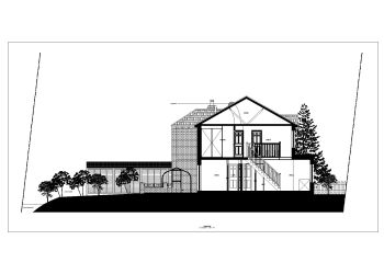 German Style Double Story House Sections .dwg_1