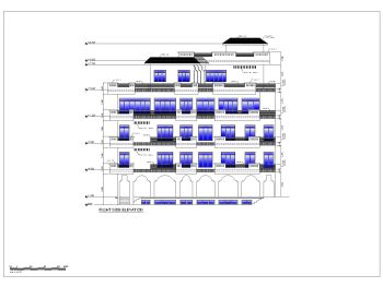 German Style Multistoried Shopping Mall Design Elevation .dwg_2