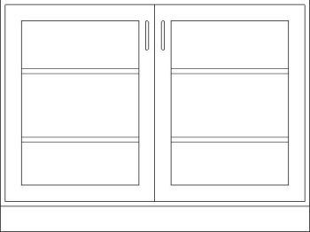 Cabinet With Glass Door Revit Family 