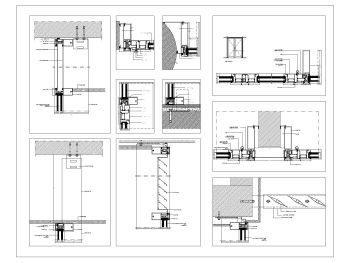 Glass Partition Walls fixing Details .dwg