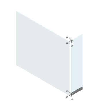 Glass ribbed curtain wall panel revit family