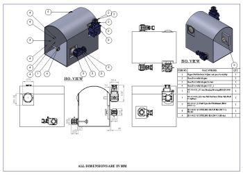 Feed Gear location drawing for Gravimetric Coal Feeder Solidworks model