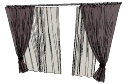 Gray 2 layer curtains(274) skp