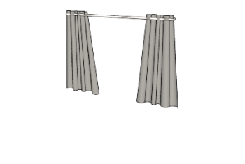 Gray curtains(341) skp