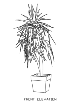 Green Plant for Balcony 18 dwg Drawing