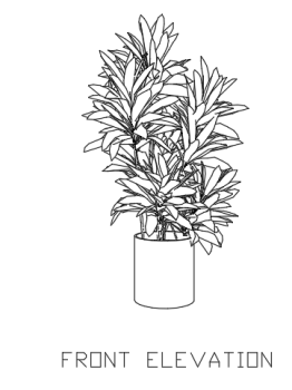 Green Plant for Balcony 6 dwg Drawing